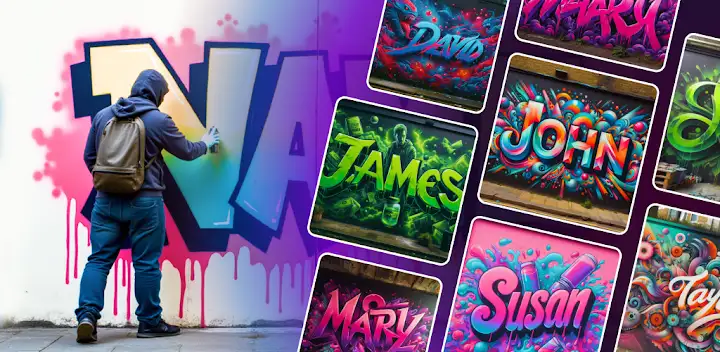 Graffiti Name Logo Maker — Android app banner