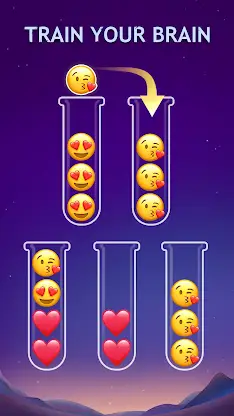 Emoji Sort - Puzzle Games screenshot 1
