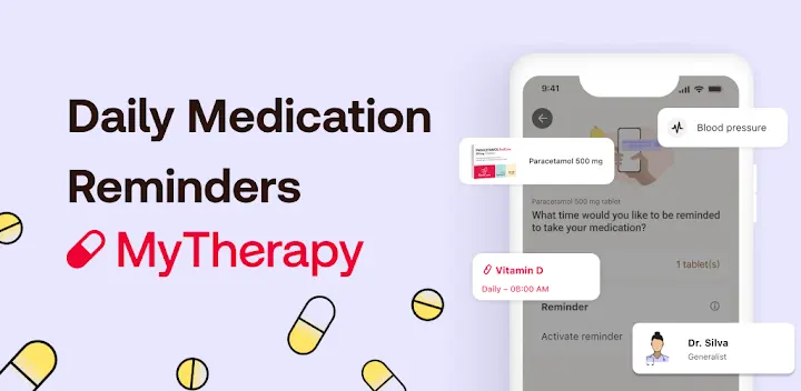 Meds & Pill Reminder MyTherapy — Android app banner