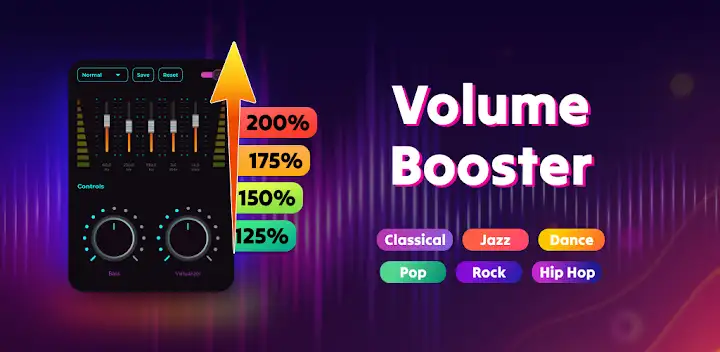 Loud Volume Booster Upto 200% — Android app banner