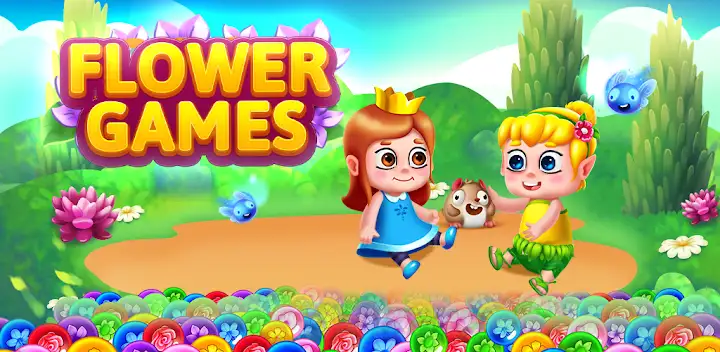 Bubble Shooter Flower Blossom — Android game banner