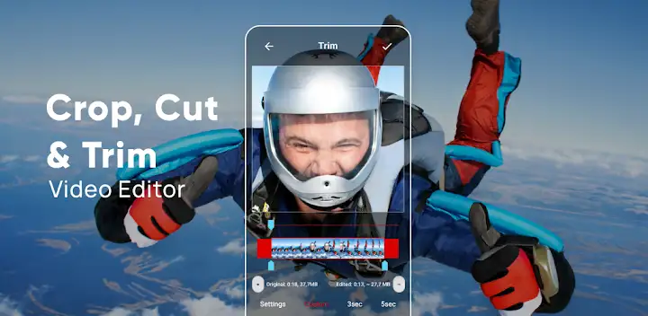 Crop, Cut & Trim Video Editor — Android app banner