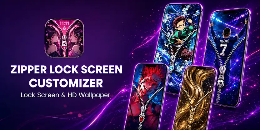 Zipper Lock Screen Customizer screenshot 1