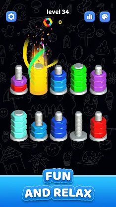 Nuts Bolt Sort - Screw 3D screenshot 2