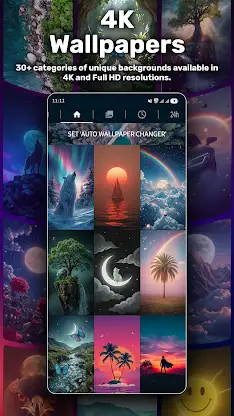 4K Wallpapers - Auto Changer screenshot 1
