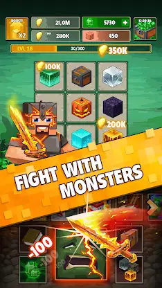 Minetap 3D: Idle-Merge RPG screenshot 2