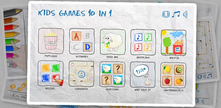 Kids Games (10 in 1) — Android game banner