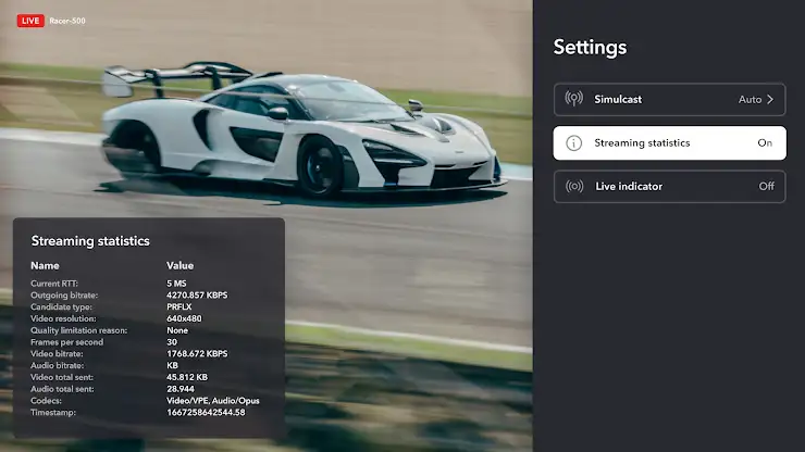 Dolby.io Stream Monitor screenshot 3