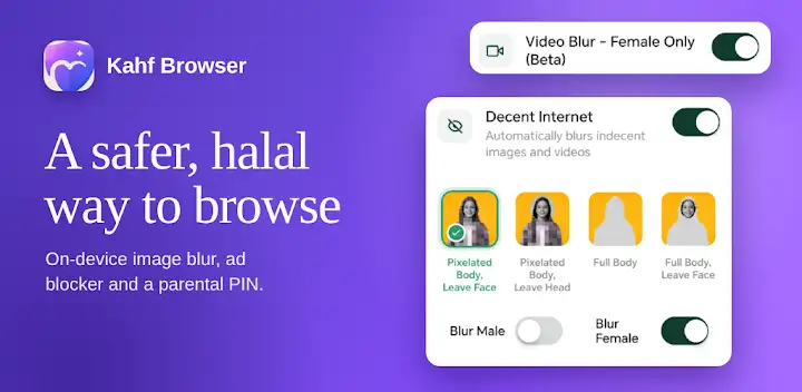 Kahf Browser: Safe & Halal — Android app banner