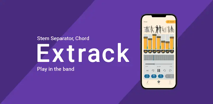 Extrack: Stem Separator, Chord — Android app banner