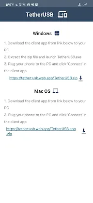 TetherUSB - For Windows & Mac screenshot 1