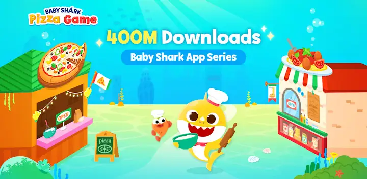 Baby Shark Pizza Game for Kids — Android app banner