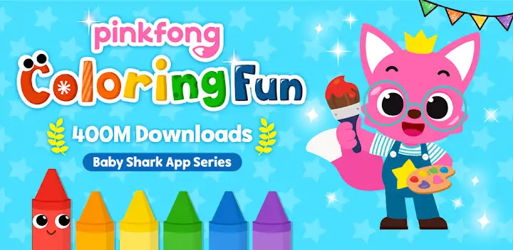 Pinkfong Coloring Fun for kids — Android app banner