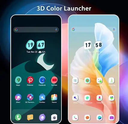 3D Color Launcher: Theme 17 screenshot 1