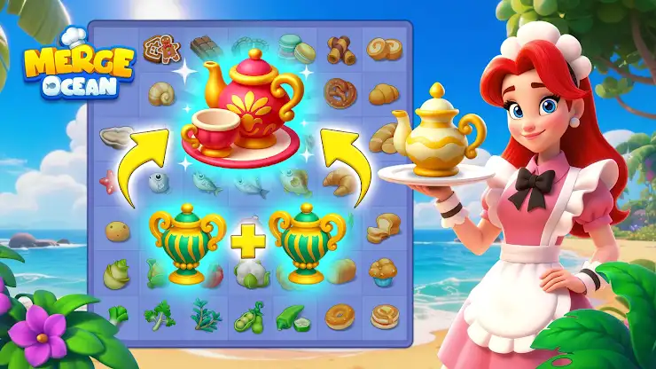 Merge Ocean - Cooking & Story screenshot 6