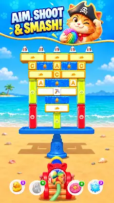 Smash Busters: Cat Cannon 3D screenshot 1