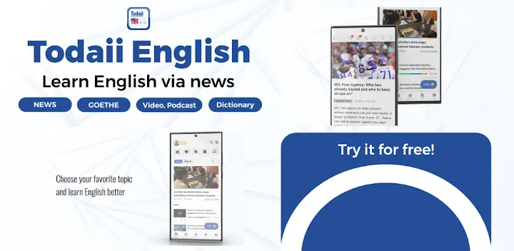 Todaii: Learn English — Android app banner