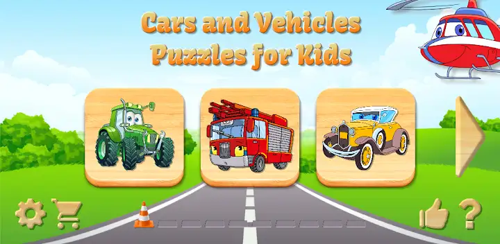 Car Puzzles for Toddlers — Android game banner