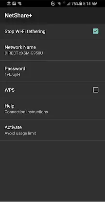 NetShare+  Wifi Tether screenshot 1