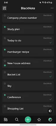 BlackNote: Dark Notes, Notepad screenshot 2