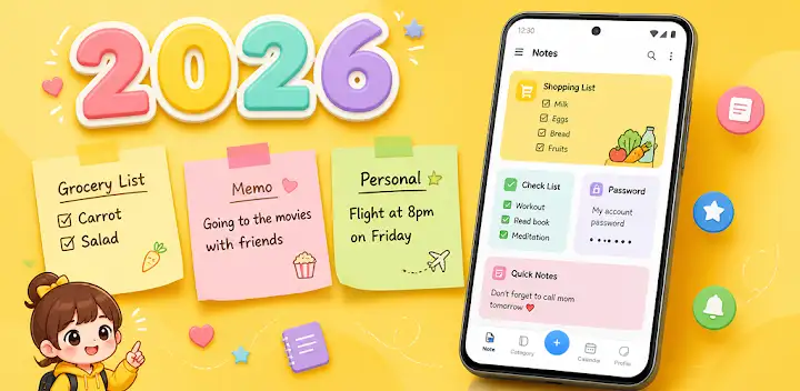 Notepad: Notes, Todo & Tasks — Android app banner