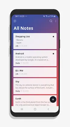 GradientNote Notepad Notes screenshot 1