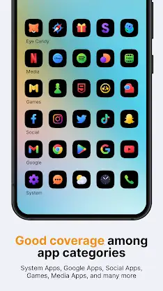 Ares Black: Dark Icon Pack screenshot 4