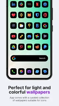 Ares Black: Dark Icon Pack screenshot 2