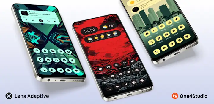 Lena Adaptive Icon Pack — Android app banner