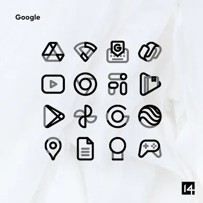 Aline Black: linear icon pack screenshot 5