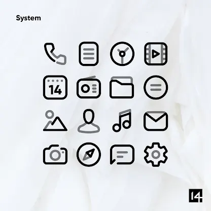Aline Black: linear icon pack screenshot 4