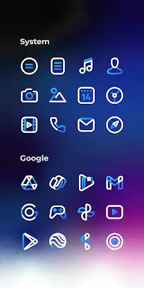 Aline Blue: linear icon pack screenshot 4