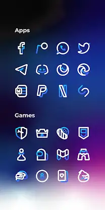 Aline Blue: linear icon pack screenshot 5