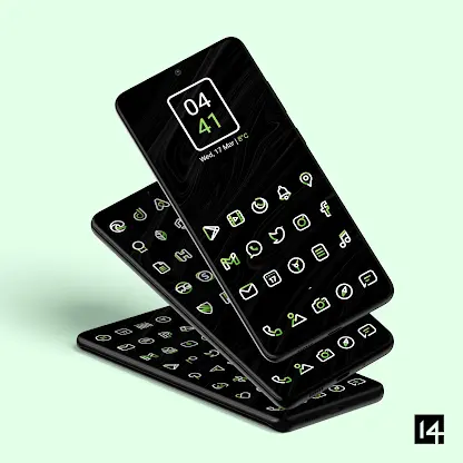Aline Green: linear icon pack screenshot 1