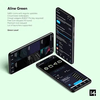 Aline Green: linear icon pack screenshot 2