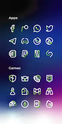 Aline Green: linear icon pack screenshot 5