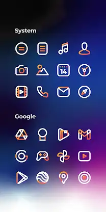 Aline Orange: linear icon pack screenshot 4