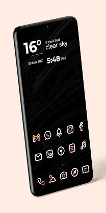 Aline Orange: linear icon pack screenshot 3