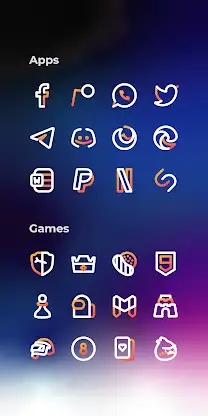 Aline Orange: linear icon pack screenshot 5