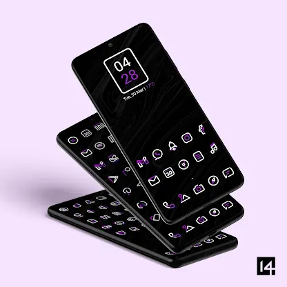 Aline Purple: linear icon pack screenshot 1