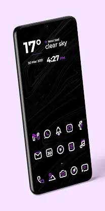 Aline Purple: linear icon pack screenshot 3
