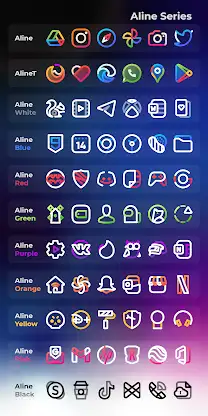 Aline Purple: linear icon pack screenshot 6