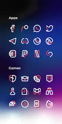 Aline Red: linear icon pack screenshot 5