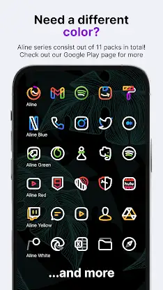 AlineT: bold linear icon pack screenshot 7