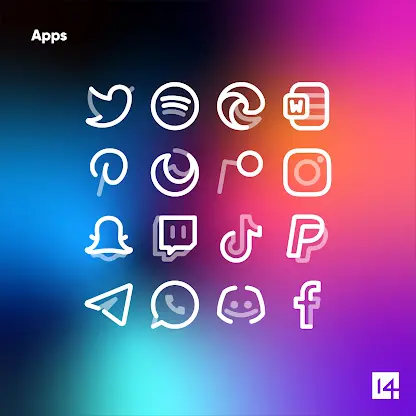 Aline White: linear icon pack screenshot 7