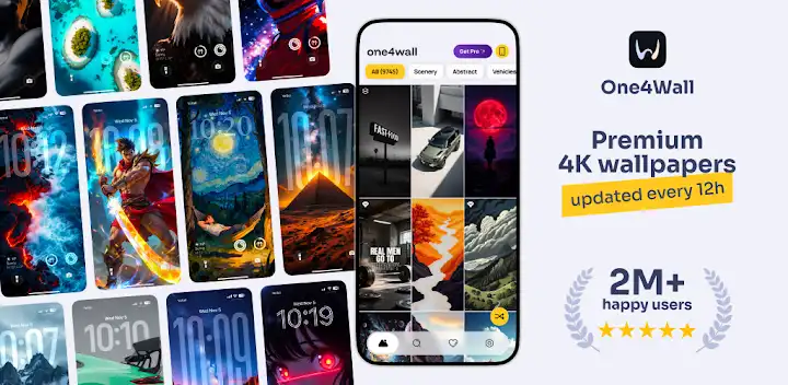 One4Wall: 4K Wallpapers & Live — Android app banner