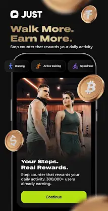 JUST | Step Counter & Rewards screenshot 1
