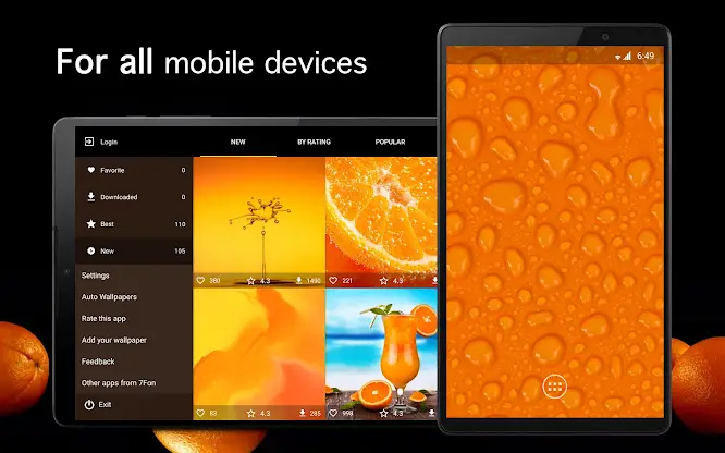 Orange Wallpapers 4K screenshot 5