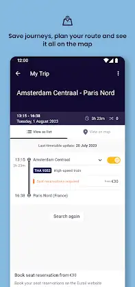 Interrail Rail Planner screenshot 3