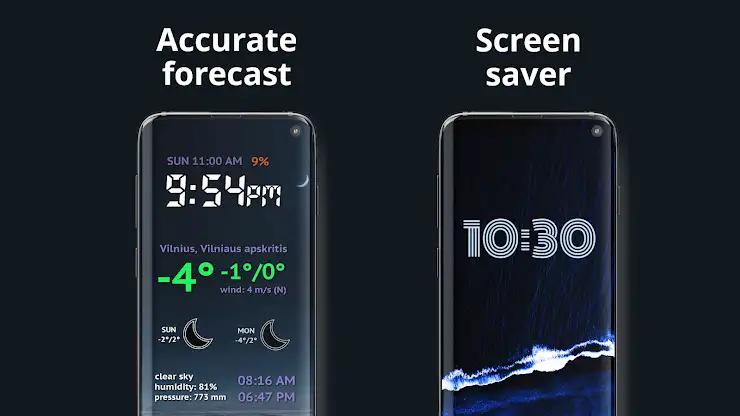 Weather Night Dock with clock screenshot 6
